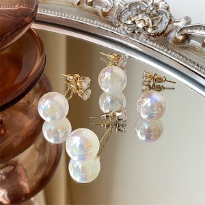 Fashion Temperament Large Pearl Earrings Women