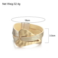 Fashion Leather Alloy Magnetic Buckle Ladies' Bracelet