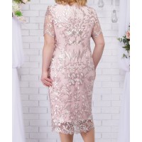 Stitching Embroidered Lace Slim Cocktail Dress