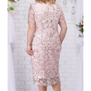Stitching Embroidered Lace Slim Cocktail Dress
