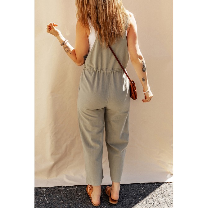 Solid Color Camisole Jumpsuit Loose Sleeveless