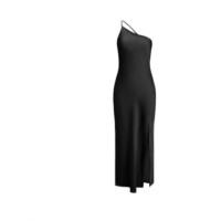 Slim-fit Shoulder Solid Color Backless Long Dress