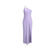 Slim-fit Shoulder Solid Color Backless Long Dress