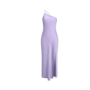 Slim-fit Shoulder Solid Color Backless Long Dress