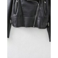 Women's All Match Solid Color Zipper Pocket Long Sleeve With Belt Double-sided Jacket Coat