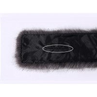 Lengthened Faux Fox Fur Bridal Evening Dress