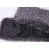 Lengthened Faux Fox Fur Bridal Evening Dress