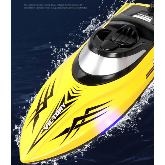 Remote Control Water Summer Toys 24g Competitive Boat Light Speed 25km High Speed Speedboat
