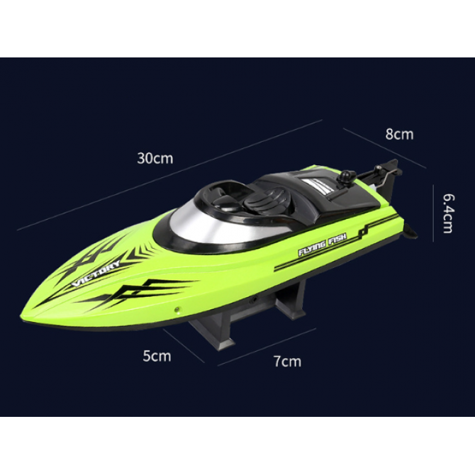 Remote Control Water Summer Toys 24g Competitive Boat Light Speed 25km High Speed Speedboat
