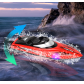 Remote Control Water Summer Toys 24g Competitive Boat Light Speed 25km High Speed Speedboat