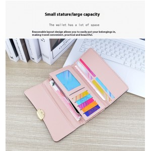 Women's Long Wallet Soft Leather Wallet Multi-card-slot Card Holder Retro Fashion Minimalism Large-capacity Handbag