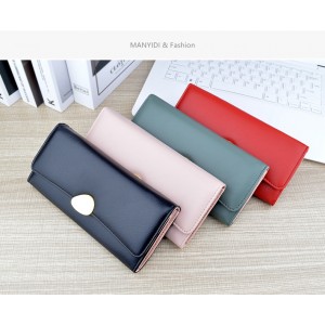Women's Long Wallet Soft Leather Wallet Multi-card-slot Card Holder Retro Fashion Minimalism Large-capacity Handbag