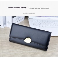 Women's Long Wallet Soft Leather Wallet Multi-card-slot Card Holder Retro Fashion Minimalism Large-capacity Handbag