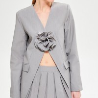 Women's Design Stitching Flower Suit Jacket