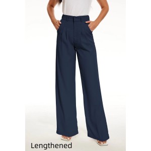 Pocket High Waist Wide Leg Casual Suit Pants