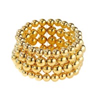Exaggerated Round Beads Chain Multi-layer Bracelet