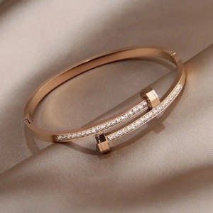 Nail Bracelet Micro Inlaid Zircon Special-interest Design