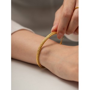 Women's Cool Light Luxury High-end Fashion Elegant Stainless Steel Plated Bracelet