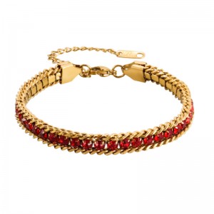 Stainless Steel Bracelet Micro Diamond Fashion Simple Three-layer