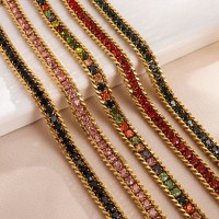Stainless Steel Bracelet Micro Diamond Fashion Simple Three-layer