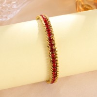 Stainless Steel Bracelet Micro Diamond Fashion Simple Three-layer