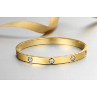 Gold Bracelets For Women 14K Gold Plated Friendship Love Bangle Bracelets Cubic Zirconia Stainless Steel Bracelet Jewelry Christmas Valentines Graduation Gifts For Women Teen Girls