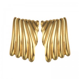 Fashion Retro Irregular Titanium Steel Women's Earrings