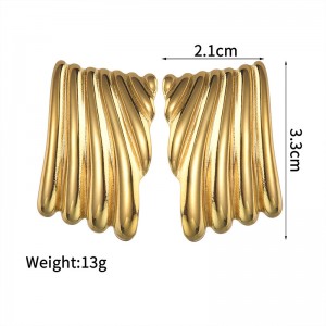 Fashion Retro Irregular Titanium Steel Women's Earrings