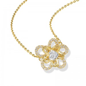 S925 Silver Necklace Sunflower Necklace
