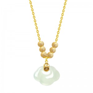 S925 Sterling Silver Necklace For Women Special-interest Design High-grade Hetian Jade
