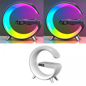 New Intelligent G Shaped LED Lamp Bluetooth Speake Wireless Charger Atmosphere Lamp App Control For Bedroom Home Decor