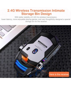 Silver Eagle A7 Silent Silent Rechargeable Wireless Mouse Computer Accessories