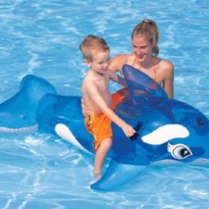 Transparent Blue Whale Ride On Water Toys