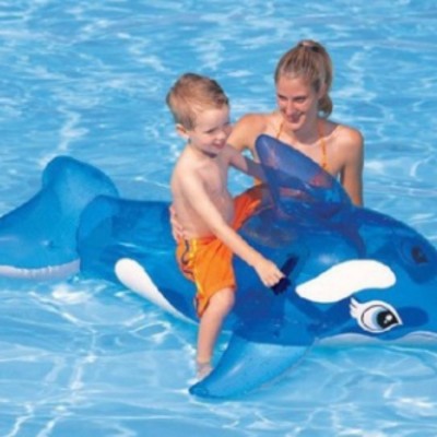 Transparent Blue Whale Ride On Water Toys