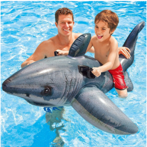 Children's inflatable toys on water