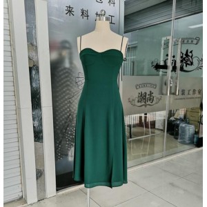 Summer Women's Chiffon Suspenders Waist And American Dress
