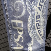 Lion Print Men's Jeans Slim Fit