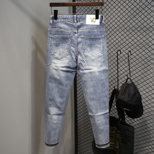 Lion Print Men's Jeans Slim Fit