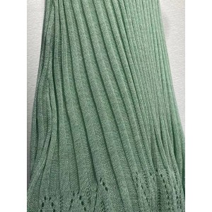 Summer Thin Hollow High Elastic Ice Silk Dress