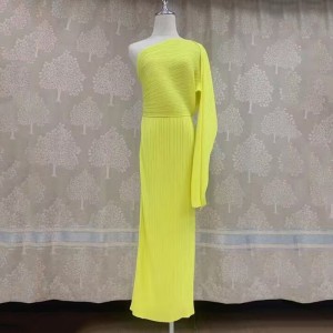 Summer Women's Pleated Shawl Dress