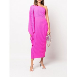 Summer Women's Pleated Shawl Dress