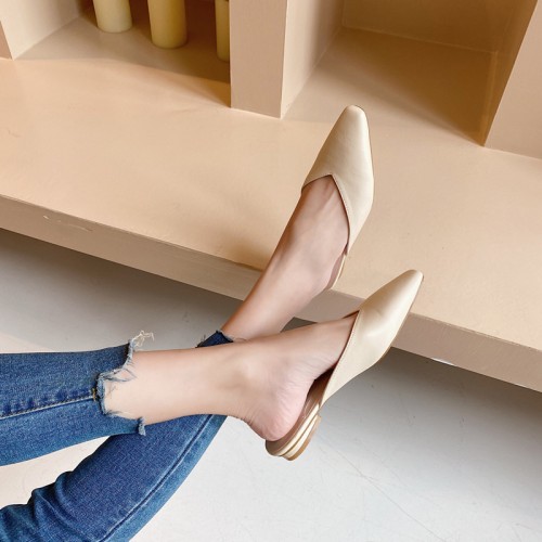 Summer Snake Pattern Simple And Versatile Flat-heeled Muller Sandals And Slippers