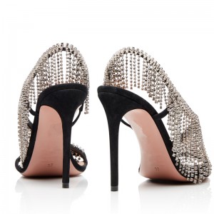 Rhinestone High Heels Women's Stiletto Heel Summer New Style Sandals