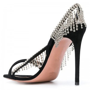 Rhinestone High Heels Women's Stiletto Heel Summer New Style Sandals