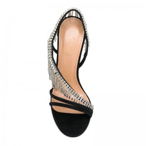 Rhinestone High Heels Women's Stiletto Heel Summer New Style Sandals