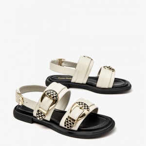 Summer Women's Shoes Flat Leather Roman Sandals