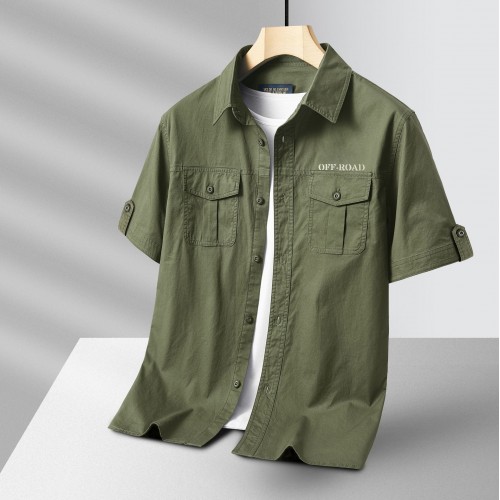 Cotton Short-sleeved Shirt Men's Shirt