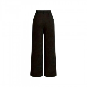 Women's Casual Straight-leg Solid Color Velvet Trousers