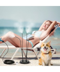 New Outdoor Beach Garden Stand Misting Cooling System