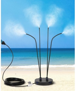 New Outdoor Beach Garden Stand Misting Cooling System